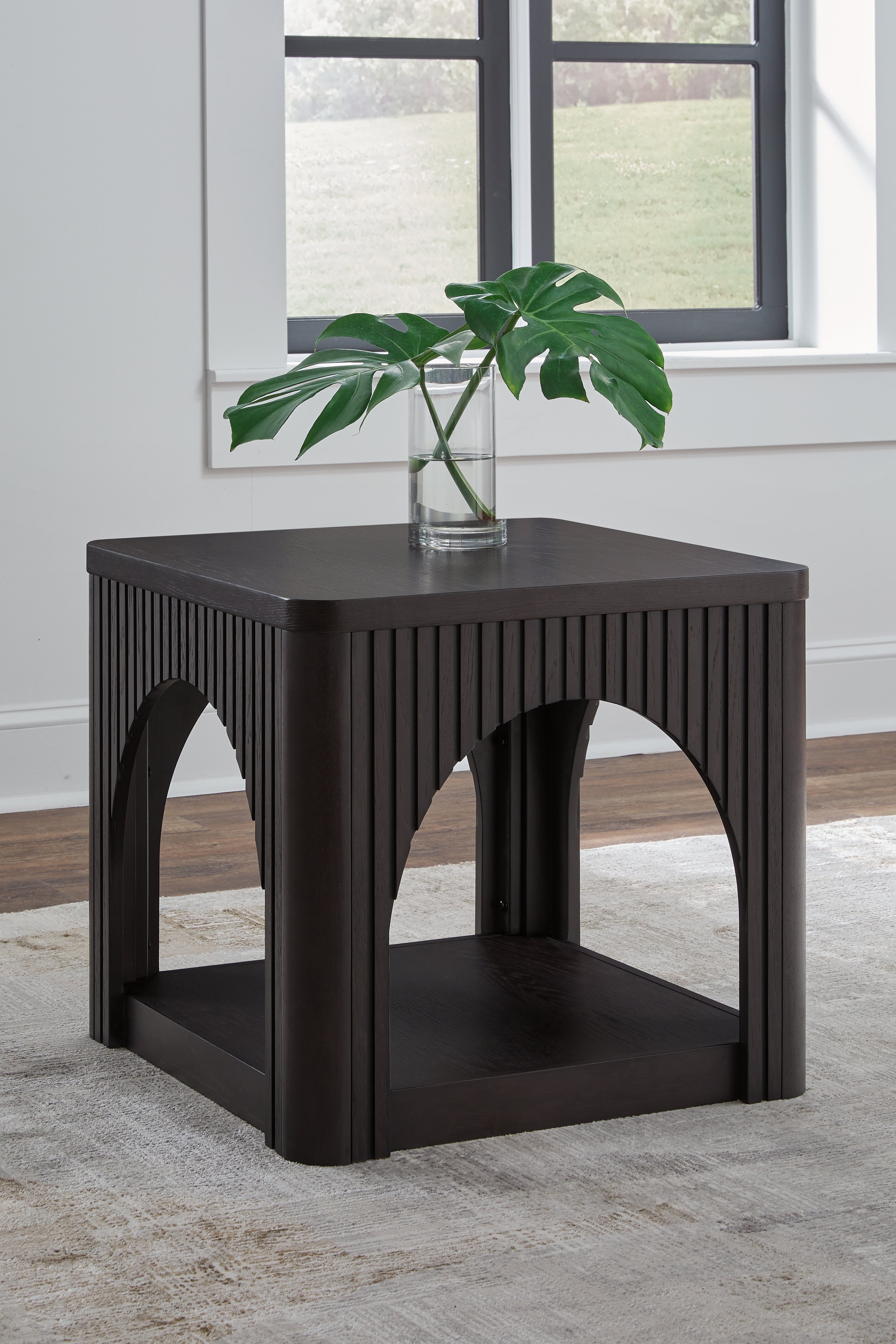Prime Furniture - Ashley Furniture - Yellink End Table - Square End Table / Black - T760-2