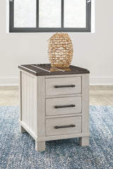 Prime Furniture - Ashley Furniture - Darborn Chairside End Table - Chair Side End Table / Gray/Brown - T796-7