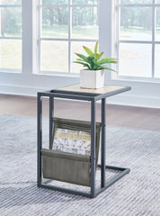Prime Furniture - Ashley Furniture - Freslowe Chairside End Table - Chair Side End Table / Light Brown/Black - T931-107
