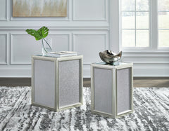 Prime Furniture - Ashley Furniture - Traleena Nesting End Table (Set of 2) - Nesting End Tables (Set of 2) / Silver Finish - T957-16