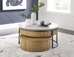 Prime Furniture - Ashley Furniture - Fridley Nesting Coffee Table (Set of 2) - Nesting Cocktail Tables (Set of 2) / Gray/Brown/Black - T964-8