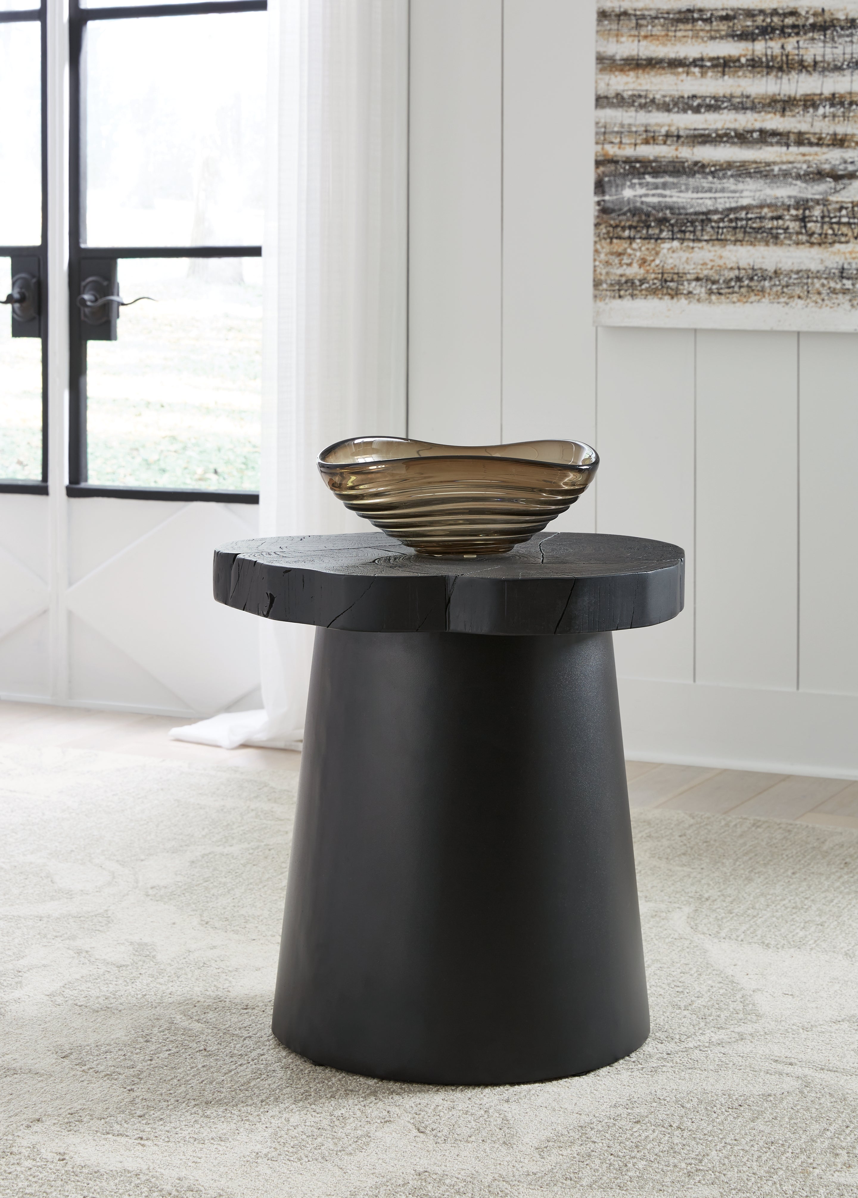 Prime Furniture - Ashley Furniture - Wimbell End Table - Round End Table / Black - T970-6