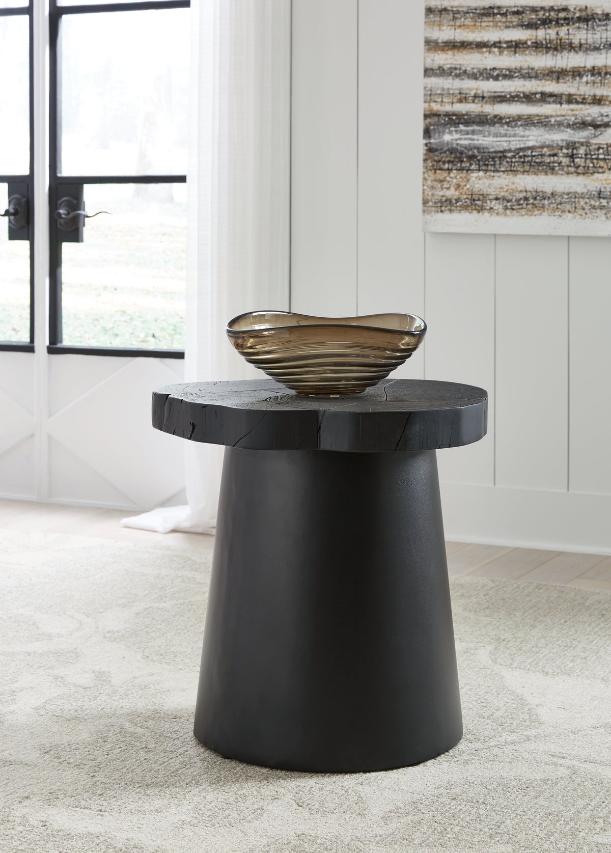 Prime Furniture - Ashley Furniture - Wimbell End Table - Round End Table / Black - T970-6