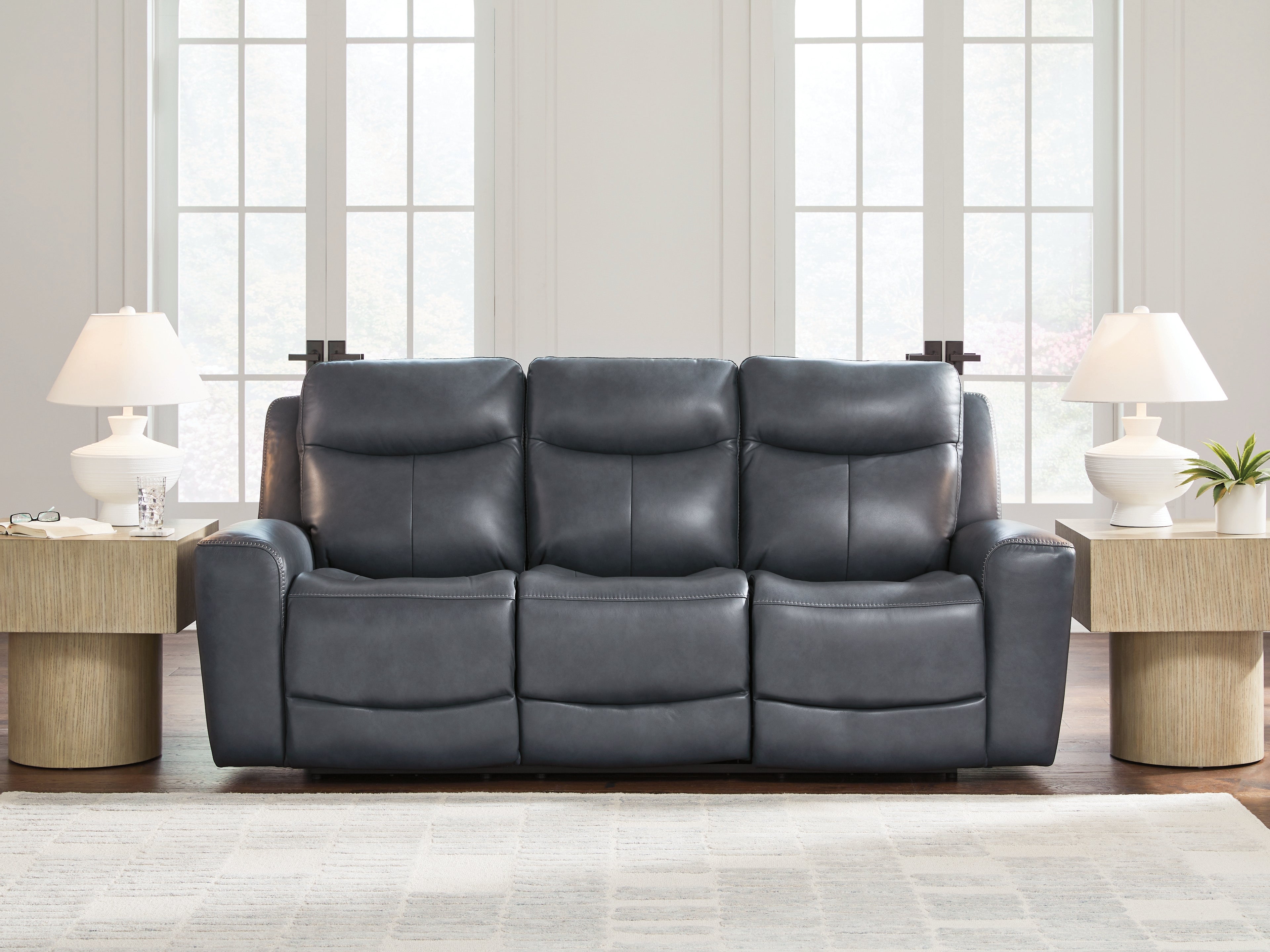 Prime Furniture - Ashley Furniture - Next Move Living Room - PWR REC Sofa with ADJ Headrest / Admiral - PCU1210015