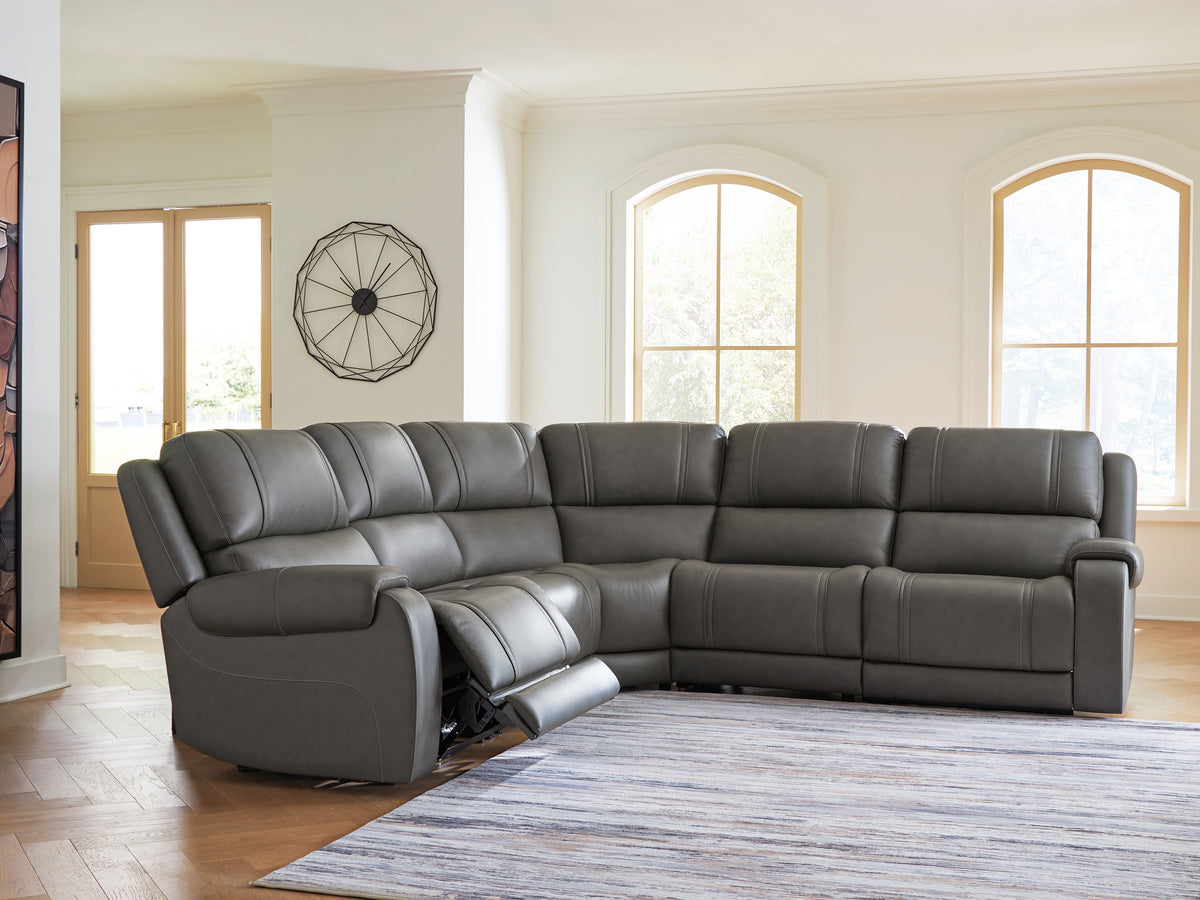 Prime Furniture - Ashley Furniture - 5Z - Pittson Sectional - 5-Piece Power Reclining Sectional - PCU12600S4