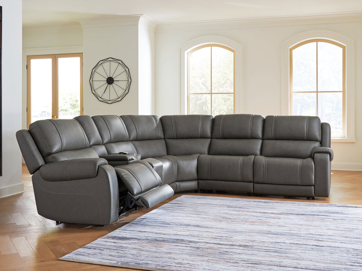 Prime Furniture - Ashley Furniture - 5Z - Pittson Sectional - 6-Piece Power Reclining Sectional - PCU12600S5