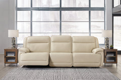Prime Furniture - Ashley Furniture - Double Deal Sectional - 7-Piece Reclining Sectional with 2 Consoles / Almond - U13001S9