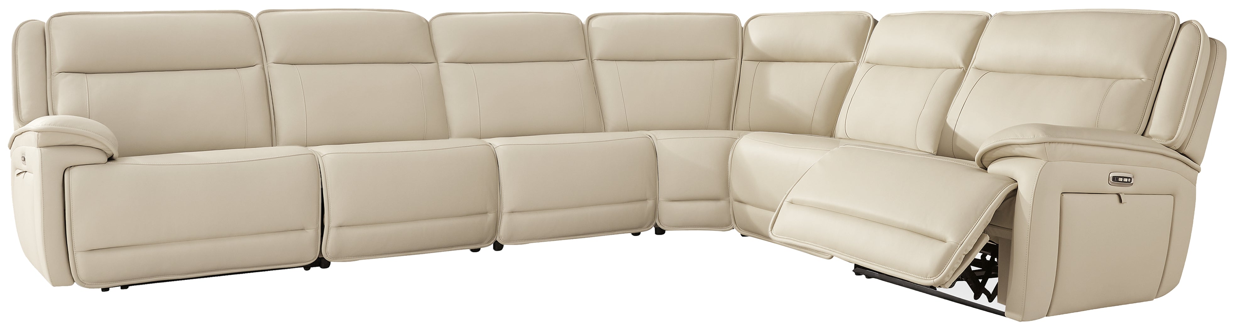 Prime Furniture - Ashley Furniture - Double Deal Sectional - 6-Piece Reclining Sectional / Almond - U13001S7