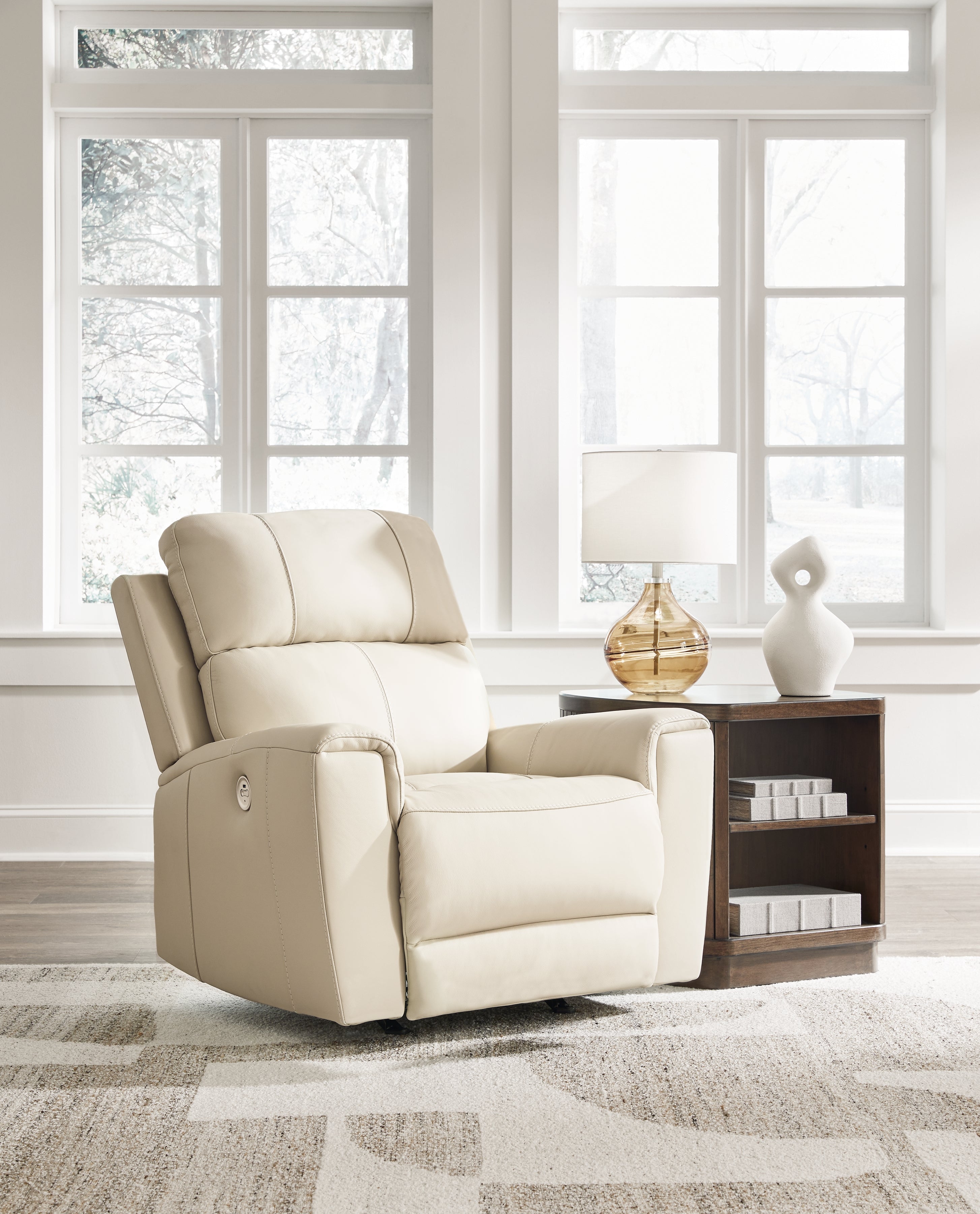 Prime Furniture - Ashley Furniture - Dahlmoore Living Room - Power Rocker Recliner / Almond - U1320098