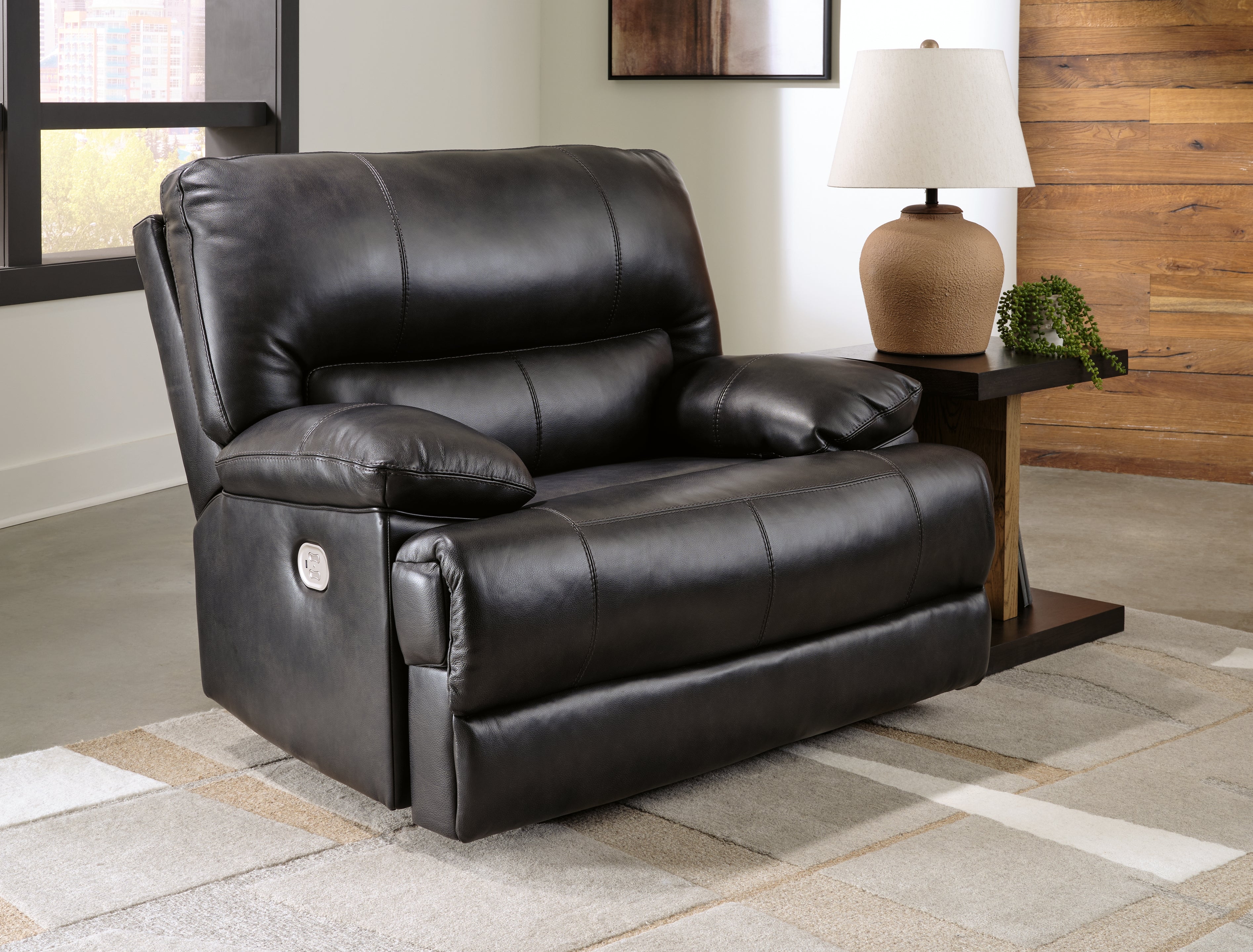 Prime Furniture - Ashley Furniture - Mountainous Living Room - PWR Recliner/ADJ Headrest / Eclipse - U6580182