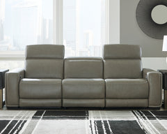 Prime Furniture - Ashley Furniture - Correze Sectional - 2-Piece Power Reclining Sectional / Gray - U94202S10