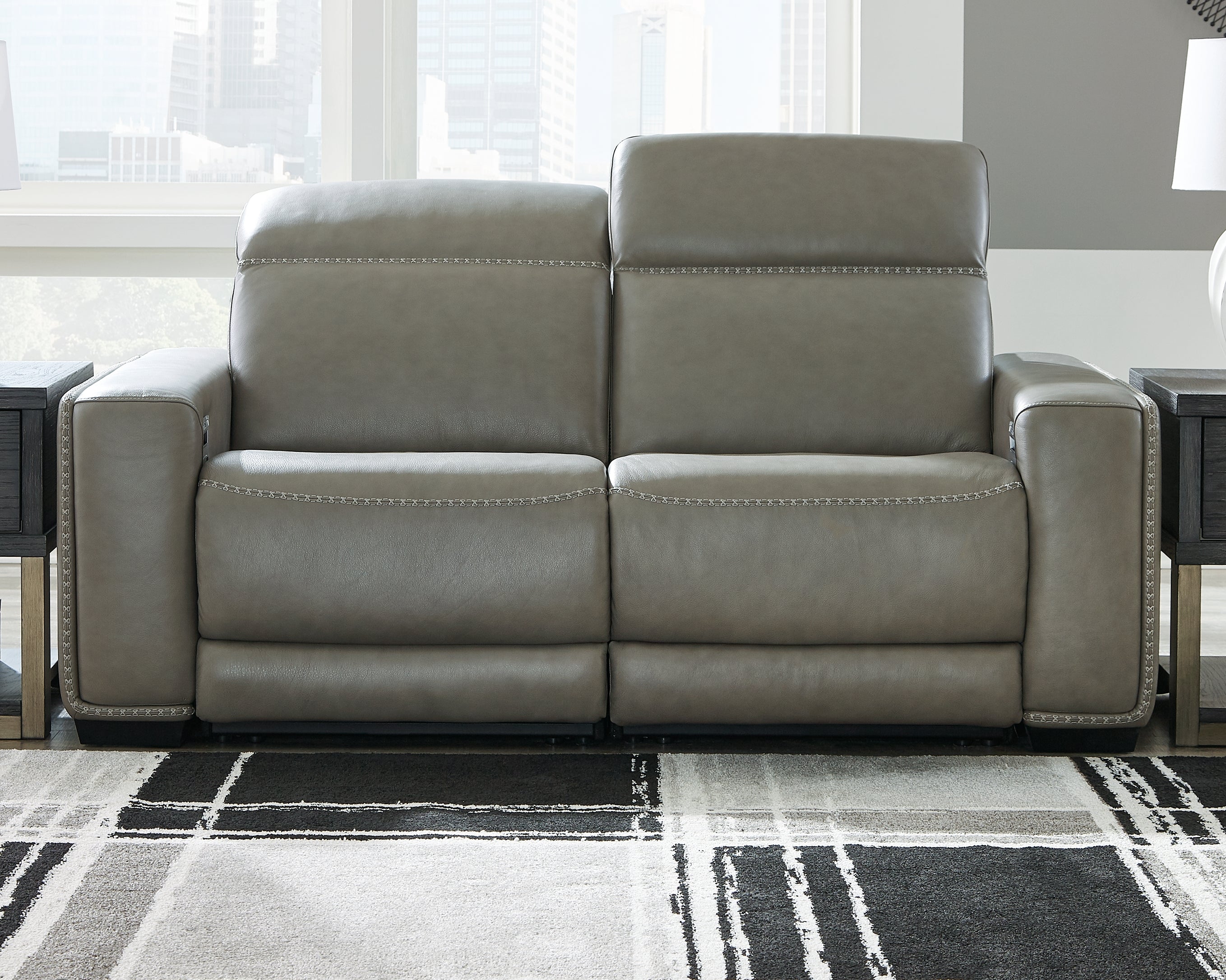 Prime Furniture - Ashley Furniture - Correze Sectional - 2-Piece Power Reclining Sectional / Gray - U94202S10