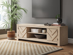 Prime Furniture - Ashley Furniture - Cayboni TV Stand - 71" / Whitewash - W3788-68