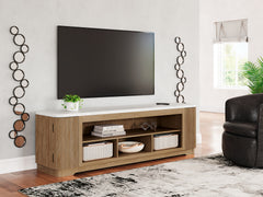 Prime Furniture - Ashley Furniture - Camdill 80" TV Stand - 80" / Light Brown - W808-68
