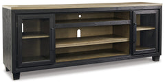 Prime Furniture - Ashley Furniture - Foyland 83" TV Stand - 83" / Black/Brown - W989-68